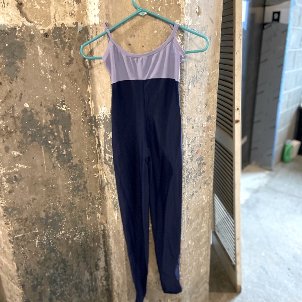 Vintage Purple and navy dance leotard